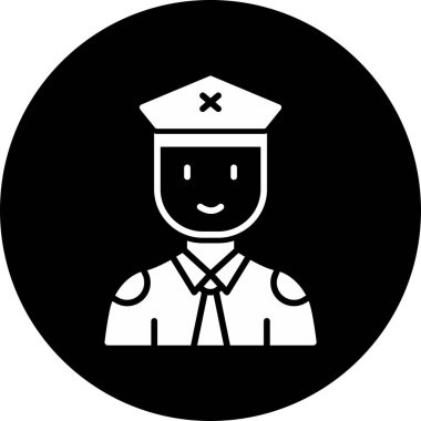 Polis. Web simgesi basit illüstrasyon