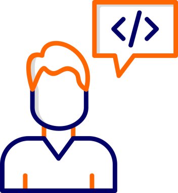 Konuşma yap. Web simgesi basit illüstrasyon