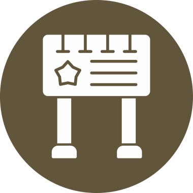 reklam panosu simgesi, vektör illüstrasyonu basit tasarım