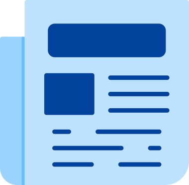 Basit Gazete simgesinin vektör illüstrasyonu