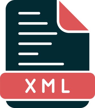 Dijital, düz bir şekilde XML belgesi grafiği.