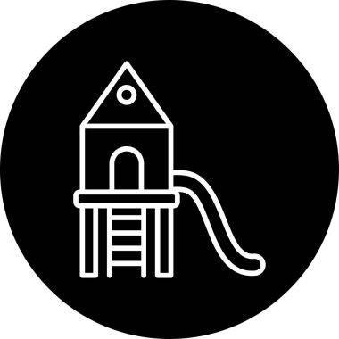 Oyun alanı web simgesi vektör illüstrasyonu