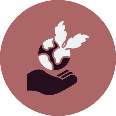 Sürdürülebilir ağ simgesi vektör illüstrasyonu