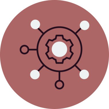 Omni kanalı. Web simgesi basit illüstrasyon