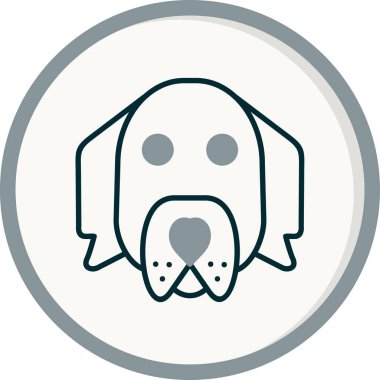 köpek English Cocker simgesi, vektör illüstrasyonu