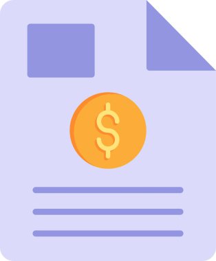 belge simgesi, vektör illüstrasyonu basit tasarım