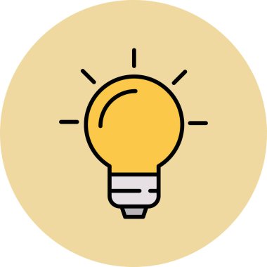 Ampul. Web simgesi basit illüstrasyon 