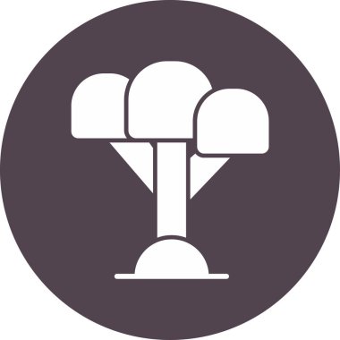 ağaç web simgesi basit illüstrasyon