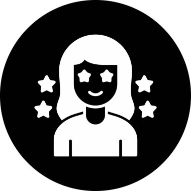 Heyecan web simgesi vektör illüstrasyonu