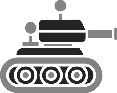 tank. Web simgesi basit illüstrasyon