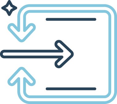 Basit ok simgesi vektör illüstrasyonu