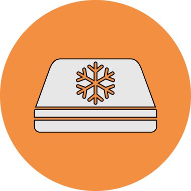 Hava serin. Web simgesi vektör illüstrasyonu