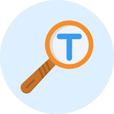 Metin Analiz simgesi vektör illüstrasyonu 