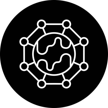 bağlantı ağ simgesi vektör illüstrasyonu