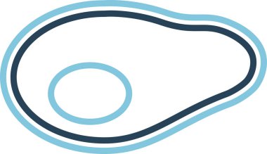 Kızarmış yumurta ağı ikon vektör illüstrasyonu