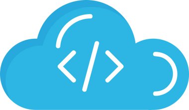 cloud Coding. web icon simple design