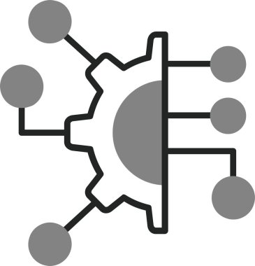 Teknoloji. Web simgesi basit illüstrasyon