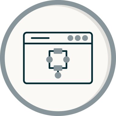 algoritma web simgesi vektör illüstrasyonu