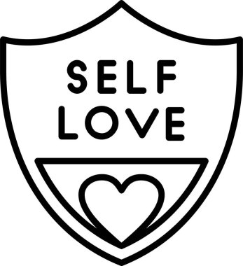 Kişisel Aşk web simgesi vektör illüstrasyonu