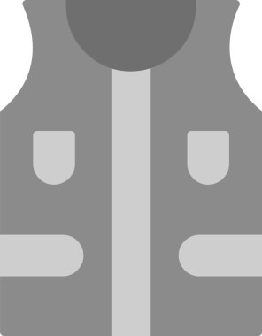 Can yeleği ikonu. Ceket vektör simgelerinin basit çizimi 