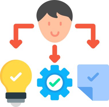 Skills web simgesi vektör çizimi