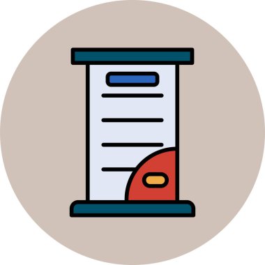 Sarın. Web simgesi vektör illüstrasyonu