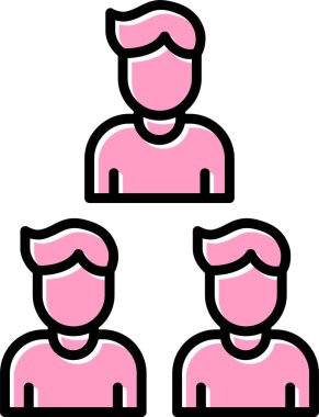 Takım çalışması. Web simgesi basit illüstrasyon