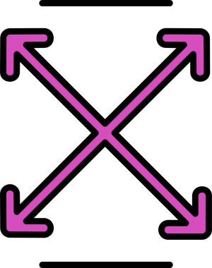 Basit ok simgesi vektör illüstrasyonu