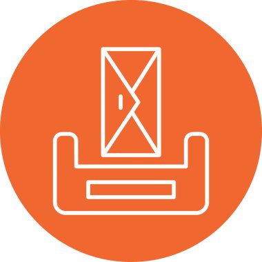 Gelen kutusu. Web simgesi vektör illüstrasyonu