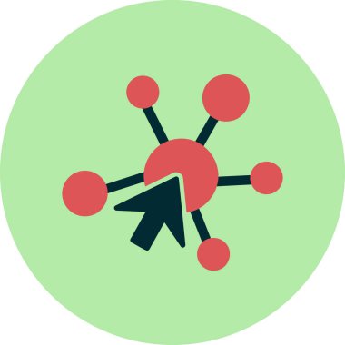 Web simgesine tıklayın, basit illüstrasyon