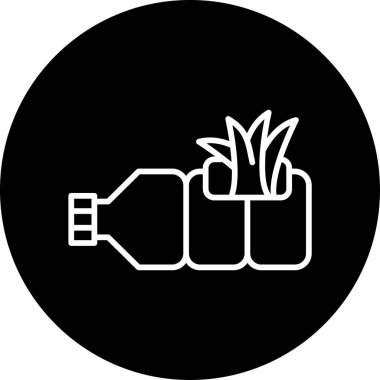 su şişesi simge vektör çizim