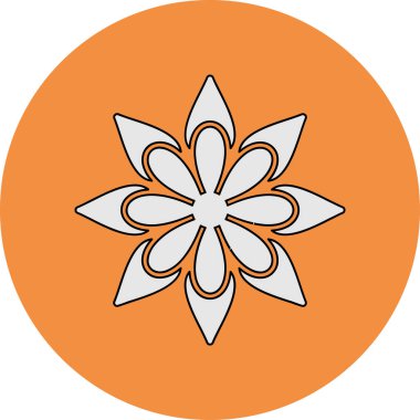 Çiçek. Web simgesi basit illüstrasyon 