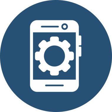 Akıllı telefon simgesinin basit tasarımı, vektör biçimi illüstrasyonu