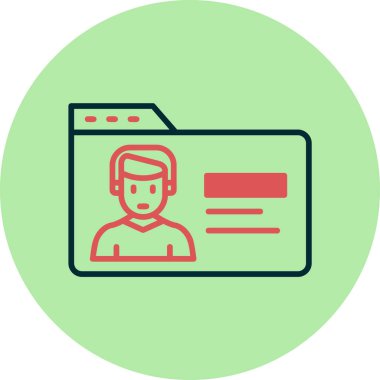 Basit web profili simgesi, vektör illüstrasyonu