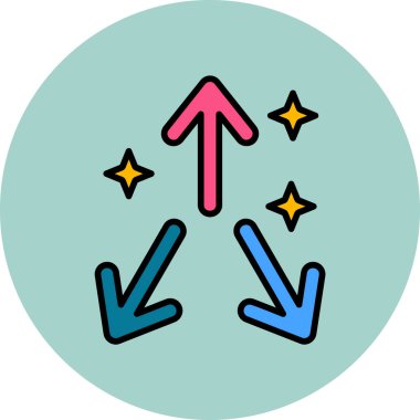 Basit ok simgesi vektör illüstrasyonu