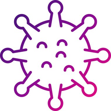 Virüs simgesi, basit vektör illüstrasyonu