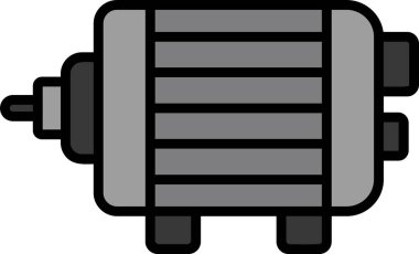 Motorlu. Web simgesi basit illüstrasyon