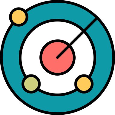 radar web simgesi vektör illüstrasyonu