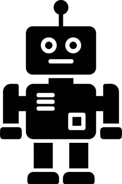 Robotun basit vektör tasarımında Avatar