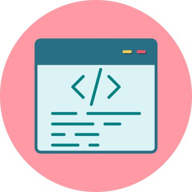 Web Programlama simgesinin basit satır sanatı