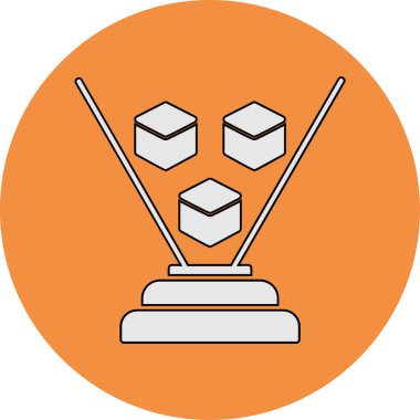 Hologram. Web simgesi basit illüstrasyon