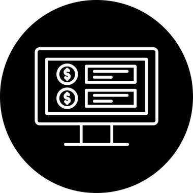 Fiyat web simgesi vektör illüstrasyonu