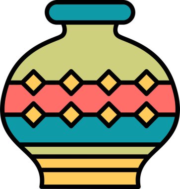 Vazo. Web simgesi basit illüstrasyon
