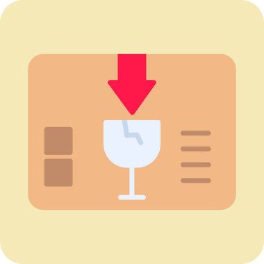 Kırılgan ağ simgesi vektör çizimi