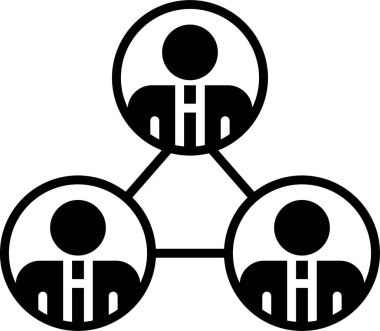 Topluluk. Web simgesi basit illüstrasyon