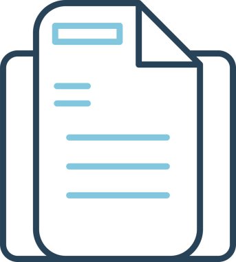 Bir belge simgesinin temiz ve basit vektör illüstrasyonu.