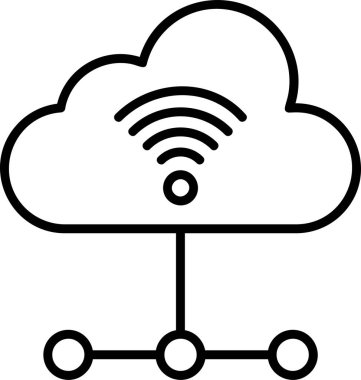 bulut web simgesi vektör illüstrasyonu
