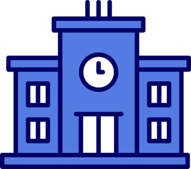 Saat simgesi olan belediye binası