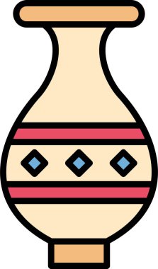 Vazo. Web simgesi basit illüstrasyon