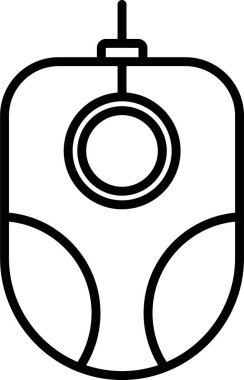 Parça Topu Fare Simgesi Vektör İllüstrasyonu Beyaz Arkaplanda İzole Edildi 